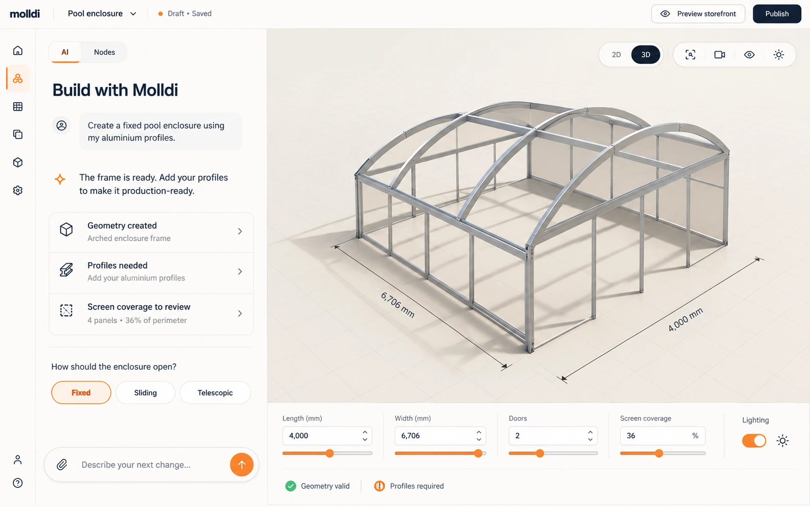 Molldi builder app design preview